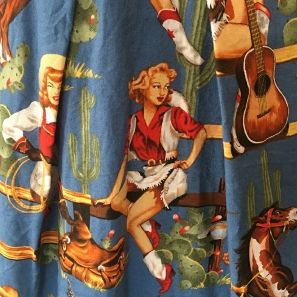 Rock Steady Pinup Cowgirl Dress 1X! NWT! - Picture 3 of 8